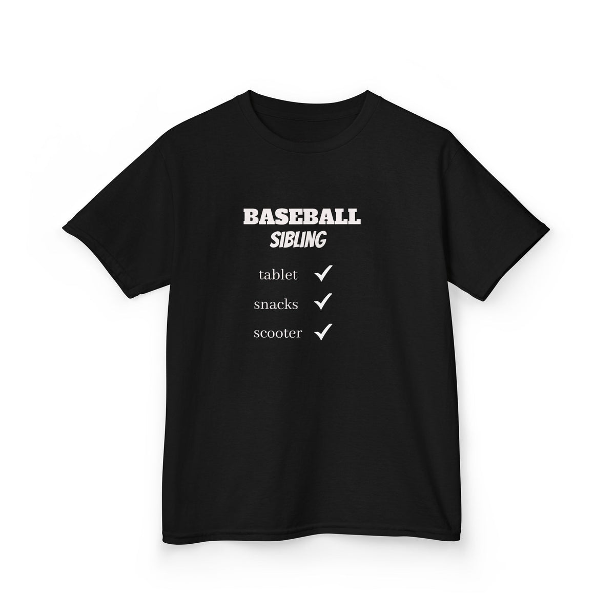Baseball Sibling Cotton Tee – Fun Kids T-Shirt for Sibling Support