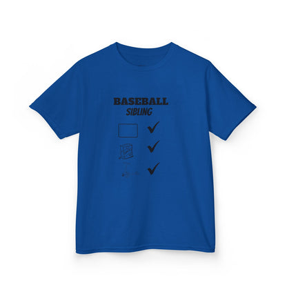 Baseball Sibling Cotton Tee – Fun Kids T-Shirt for Sibling Support