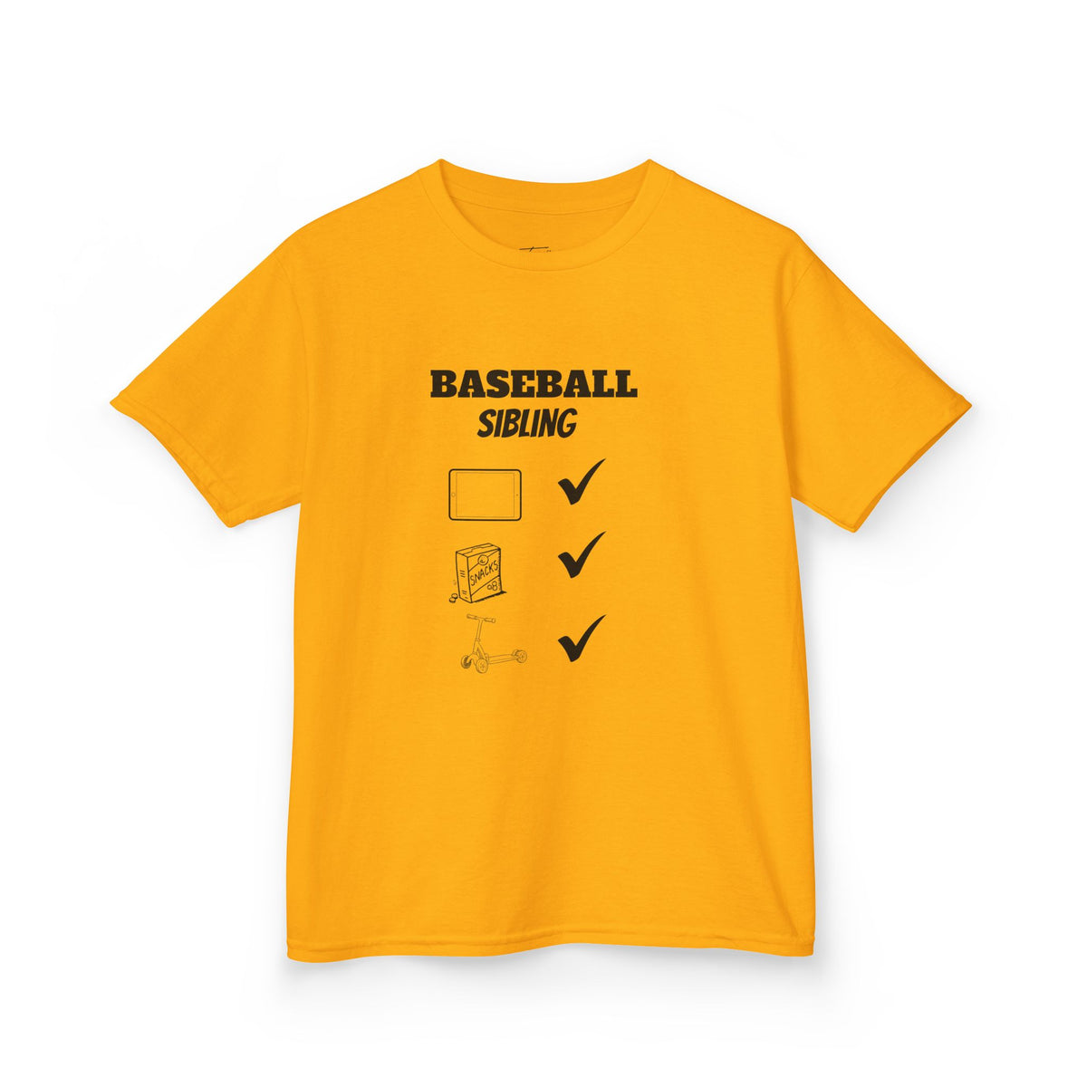 Baseball Sibling Cotton Tee – Fun Kids T-Shirt for Sibling Support