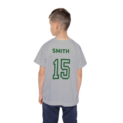 Little Player Team practice jersey w/ name and number (Grey/Green)