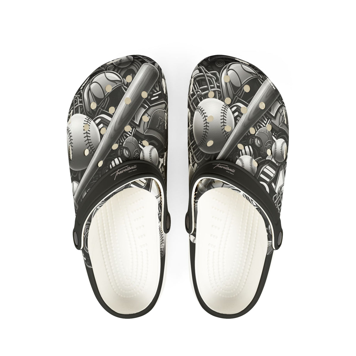 Baseball Bat & Ball EVA Foam Clogs – Lightweight Sports-Themed Slip-On Shoes