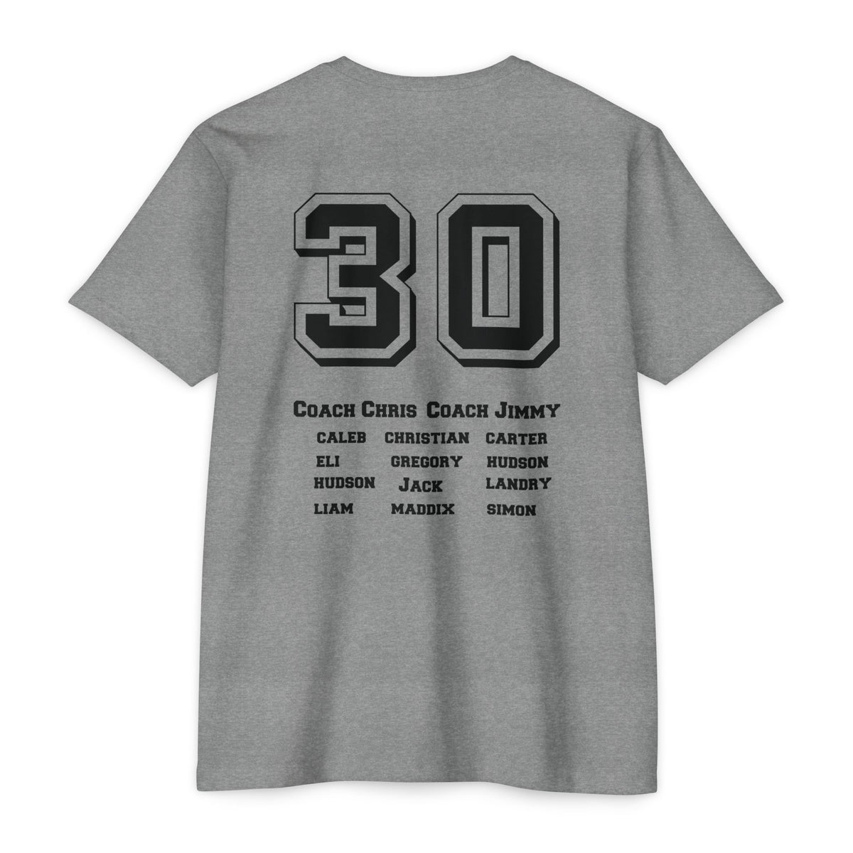 Titans Baseball Team Roster T-Shirt-Hudson B. 30