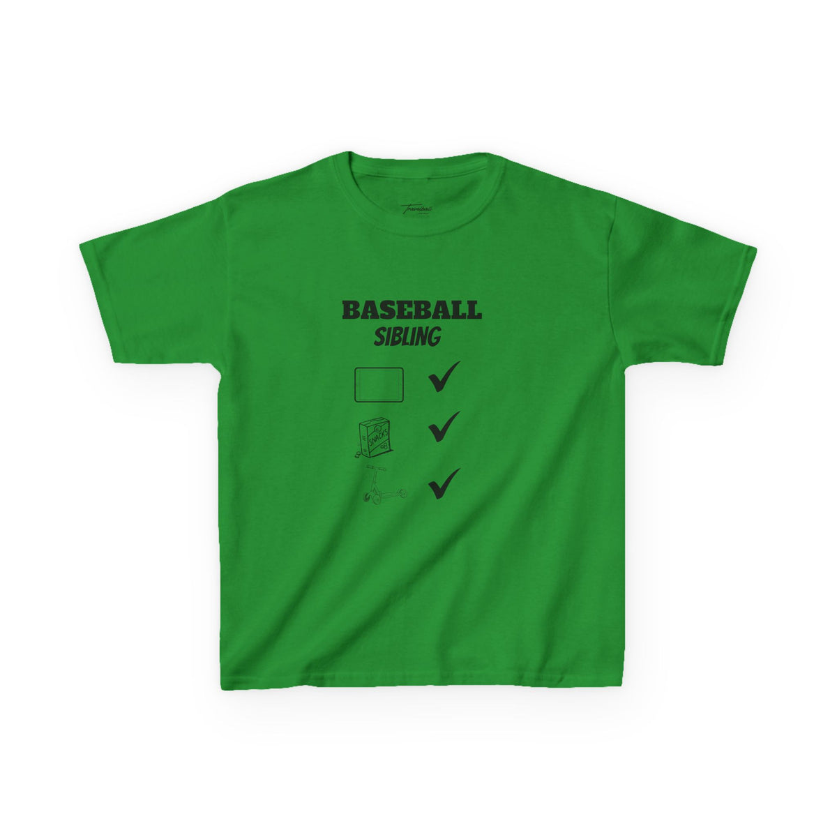 Baseball Sibling Cotton Tee – Fun Kids T-Shirt for Sibling Support