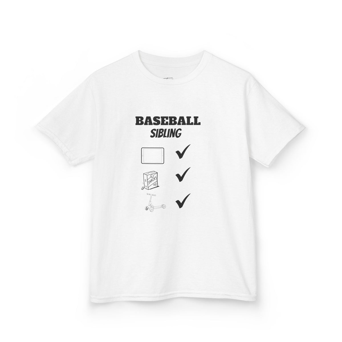 Baseball Sibling Cotton Tee – Fun Kids T-Shirt for Sibling Support