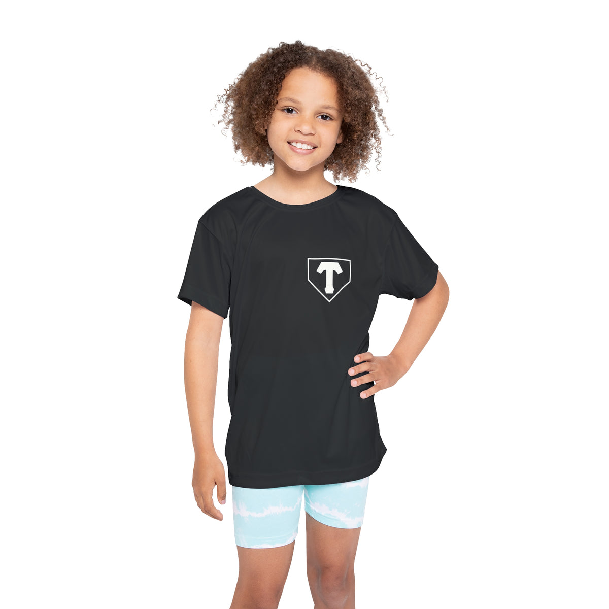 Little Player Team practice jersey w/ name and number (Black)