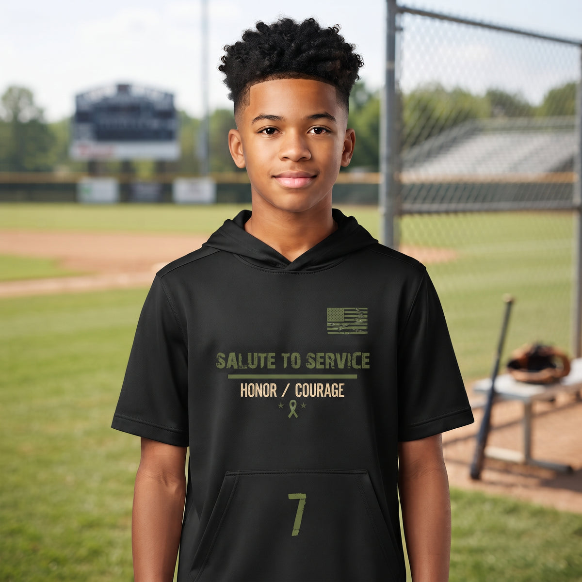 Salute To Service - Short Sleeve Hoodie Team