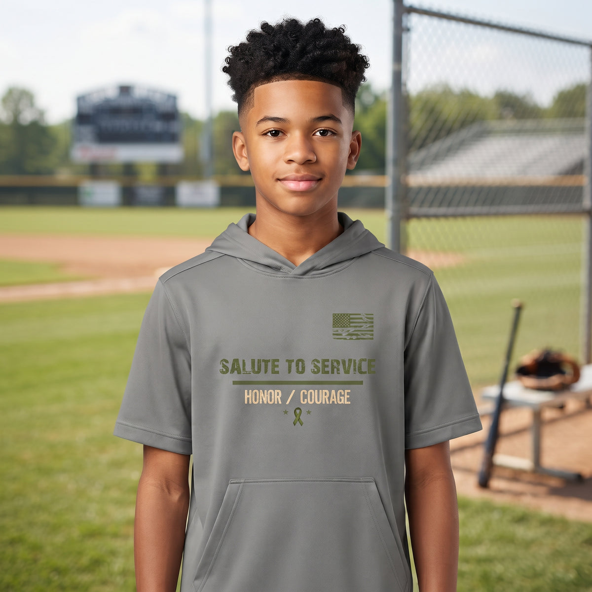 Salute To Service - Short Sleeve Hoodie