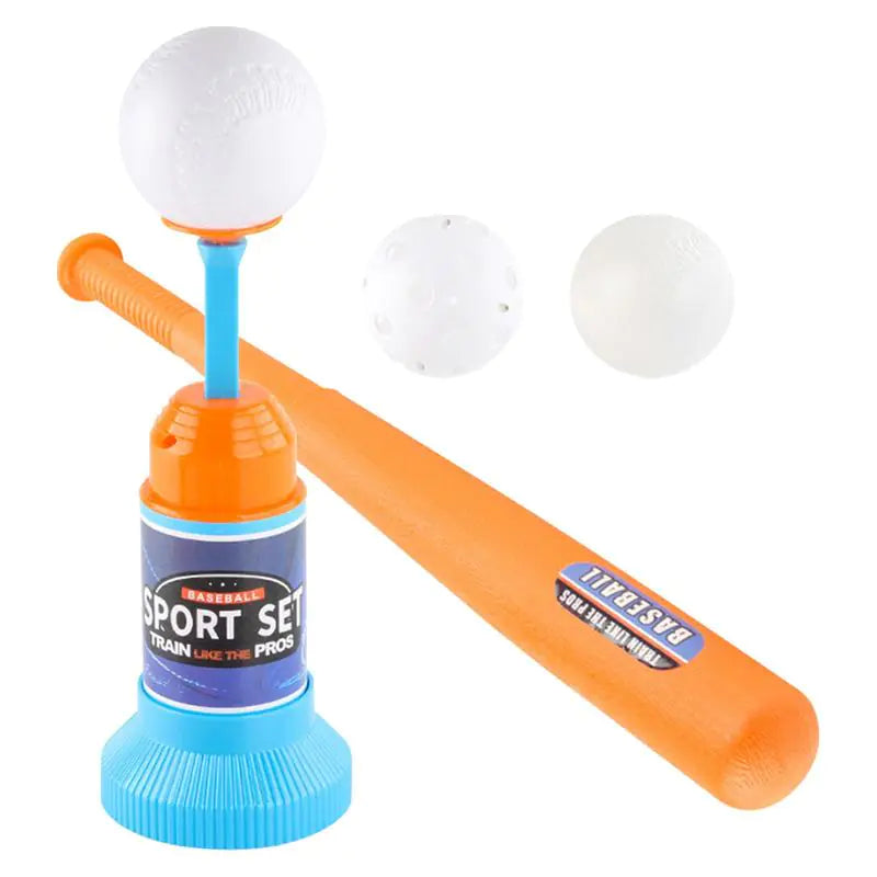 Children's Baseball Launcher Toy Set Baseball Tees Include 3 Balls Launcher Outdoor Sports Automatic Ball Toys Gifts for Toddler - TravelBall