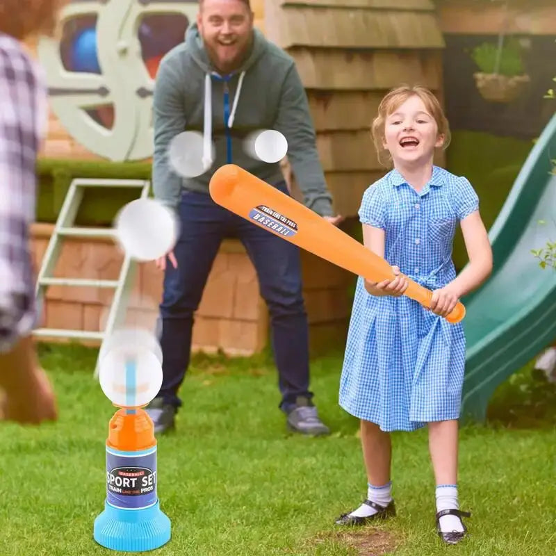 Children's Baseball Launcher Toy Set Baseball Tees Include 3 Balls Launcher Outdoor Sports Automatic Ball Toys Gifts for Toddler - TravelBall